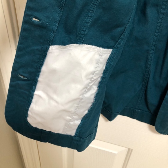 NWOT - Teal Jean Jacket with Straight Bottom - Picture 14 of 16